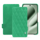 Google Pixel 10 Pro XL leather case - Menthe vintage - Couture ( Pantone #37b375 ) 