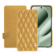 Google Pixel 10 Pro XL leather case - Or Maïa - Couture ( Pantone 871C ) 