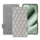 Google Pixel 10 Pro XL leather case - Platinium - Couture ( Pantone 877C ) 