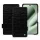 Capa em pele Google Pixel 10 Pro XL - Crocodile nero ( Noir / Black) 