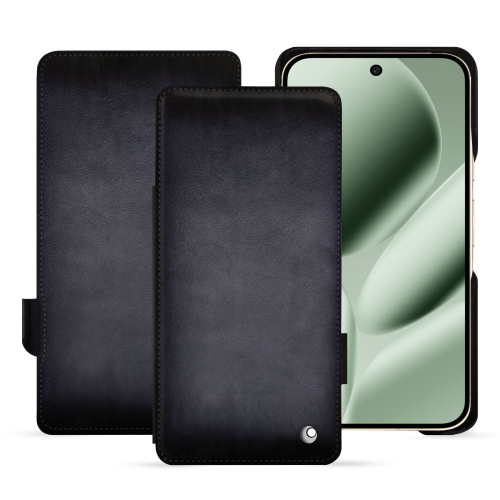 럭셔리 플립 케이스 Pixel 10 Pro XL – Noreve, 맞춤형 가죽 케이스Gris Patine