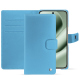 Google Pixel 10 Pro XL leather wallet case - Bleu ciel ( Nappa - Pantone #abcae9 ) 
