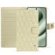 Funda de piel para cartera Google Pixel 10 Pro XL - Ivoire - Couture ( Pantone #d6d6c6 ) 