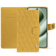 Google Pixel 10 Pro XL leather wallet case - Mimosa - Couture ( Pantone #b39437 ) 