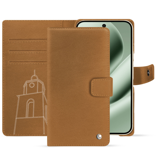 Custodia a portafoglio di lusso Pixel 10 Pro XL – Noreve in pelleCastan esparciate ( Pantone #824F2A )