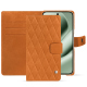 Lederschutzhülle Google Pixel 10 Pro XL - Mandarine vintage - Couture ( Pantone #d47231 ) 