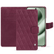 Google Pixel 10 Pro XL leather wallet case - Prune vintage - Couture ( Pantone #612434 ) 