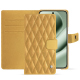 Google Pixel 10 Pro XL leather wallet case - Or Maïa - Couture ( Pantone 871C ) 