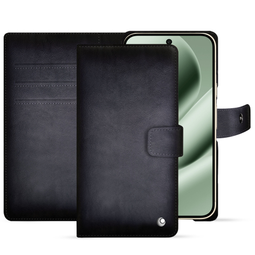 Étui portefeuille luxe Pixel 10 Pro XL – Noreve en cuirGris Patine