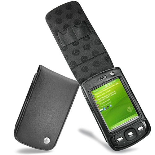 レザーケース HTC P3600 - HTC Trinity - SPV M700 - Noir ( Nappa - Black ) 