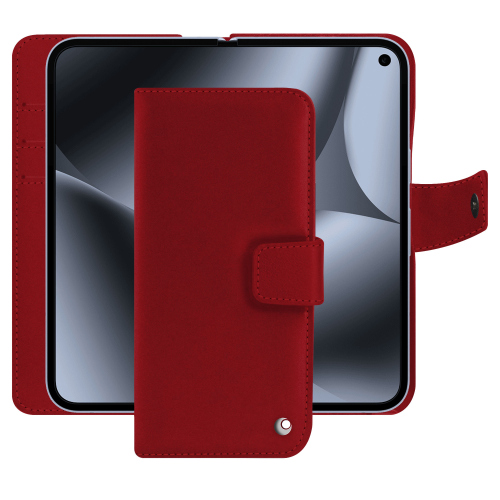 Google Pixel 10 Pro Fold Wallet Case – Luxury by NoreveRouge ( Nappa - Pantone #d50032 ) 