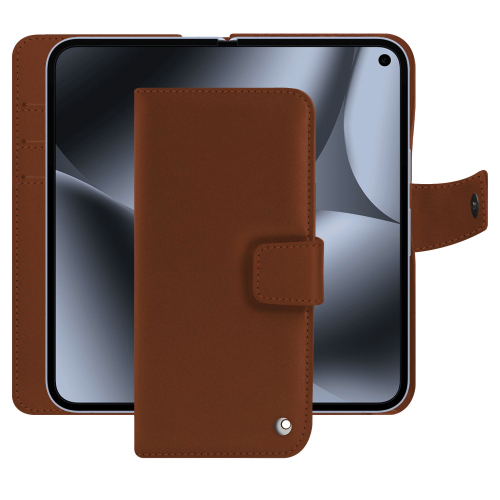 Google Pixel 10 Pro Fold 皮夹式手机壳 – Noreve 奢华系列Marron ( Nappa - Pantone #8B4720 ) 