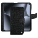 Google Pixel 10 Pro Fold leather wallet case - Autruche nero ( Noir / Black) 