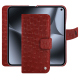 Étui portefeuille cuir Google Pixel 10 Pro Fold - Autruche ciliegia ( Pantone #a4343a ) 