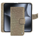 Google Pixel 10 Pro Fold leather wallet case - Autruche desert ( Pantone #A39382 ) 