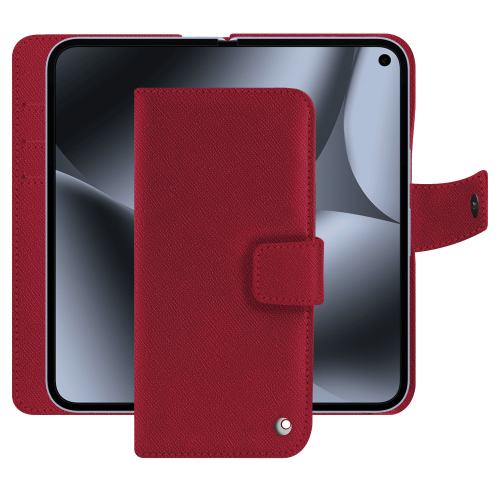 Google Pixel 10 Pro Fold용 지갑형 케이스 – Noreve의 럭셔리 디자인Rouge passion ( Pantone #a6192e ) 