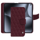 Étui portefeuille cuir Google Pixel 10 Pro Fold - Lie de vin - Couture ( Pantone #412234 ) 