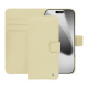 Étui portefeuille cuir Apple iPhone 17 Pro - Beige ( Nappa - Pantone #ceb888 ) 