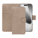 Apple iPhone 17 Pro レザーウォレットケース - Taupe vintage ( Pantone #bda790 ) 