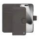 Apple iPhone 17 Pro leather wallet case - Anthracite ( Pantone #41403c ) 