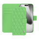 Lederschutzhülle Apple iPhone 17 Pro - Vert olive - Couture ( Nappa - Pantone #a7c58e ) 