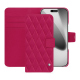 Custodia in pelle Apple iPhone 17 Pro - Rose fluo - Couture ( Pantone #ff16b4 ) 