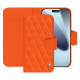 苹果 iPhone 17 Pro 皮革钱包保护套 - Orange fluo - Couture ( Pantone #ff5406 ) 