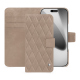 Apple iPhone 17 Pro leather wallet case - Taupe vintage - Couture ( Pantone #591d16 ) 