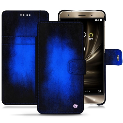 硬质真皮保护套 Asus Zenfone 3 Deluxe ZS570KLBleu Patine