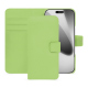 Apple iPhone 17 Pro leather wallet case - Vert olive PU ( Pantone #a7c58e )