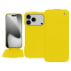 Funda de piel Apple iPhone 17 Pro - Jaune fluo ( Pantone #c9ff57 ) 