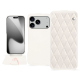 Lederschutzhülle Apple iPhone 17 Pro - Blanc escumo - Couture ( Pantone #D6D6D1 )