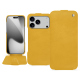 Lederschutzhülle Apple iPhone 17 Pro - Jaune soulèu ( Pantone #F3B934 )