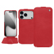 Housse cuir Apple iPhone 17 Pro - Rouge troupelenc ( Pantone #AB191A )