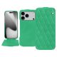 Funda de piel Apple iPhone 17 Pro - Menthe vintage - Couture ( Pantone #37b375 ) 