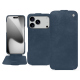 Custodia in pelle Apple iPhone 17 Pro - Jean vintage ( Pantone #2f414f  ) 