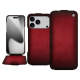 Housse cuir Apple iPhone 17 Pro - Rouge Patine