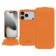 가죽 커버 Apple iPhone 17 Pro - Orange PU ( Pantone #ff9351 )