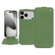 Housse cuir Apple iPhone 17 Pro - Vert Veggie ( Pantone #68724d ) 