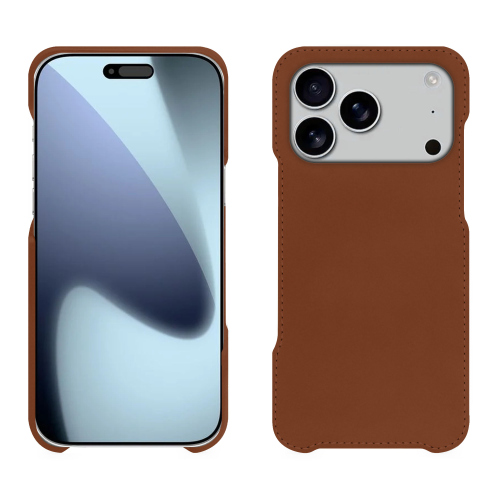 Premium iPhone 17 Pro Max Case | Luxury Custom-Made Leather Protection - NoreveMarron ( Nappa - Pantone #8B4720 ) 