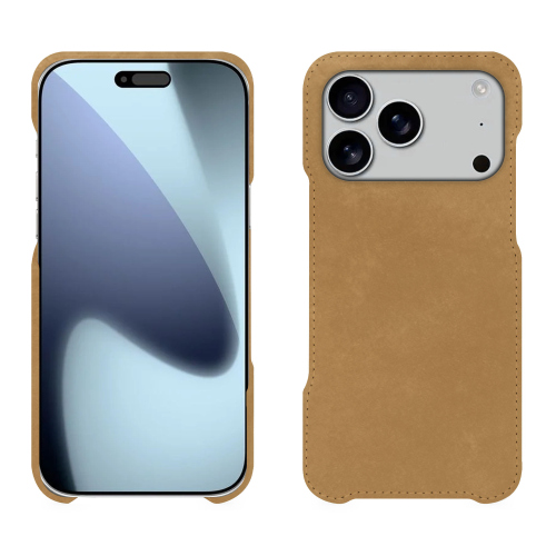 Premium iPhone 17 Pro Max Case | Luxury Custom-Made Leather Protection - NoreveSable vintage ( Pantone #9b7340 ) 