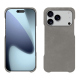 Apple iPhone 17 Pro Max leather cover - Acier vintage ( Pantone #d85827b ) 