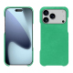 Capa em pele Apple iPhone 17 Pro Max - Menthe vintage ( Pantone #37b375 ) 