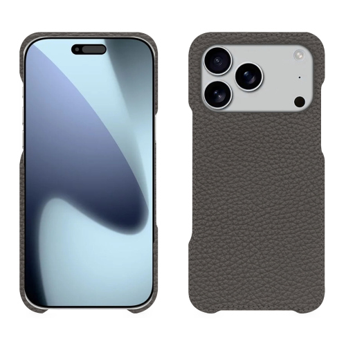 Funda para iPhone 17 Pro Max Premium | Protección de lujo a medida en piel - NoreveAnthracite ( Pantone #41403c ) 