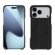 Capa em pele Apple iPhone 17 Pro Max - Abaca nero ( Noir / Black) 