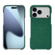 Apple iPhone 17 Pro Max leather cover - Crocodile pino ( Pantone #173F35 ) 