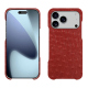 Funda de piel Apple iPhone 17 Pro Max - Autruche ciliegia ( Pantone #a4343a ) 