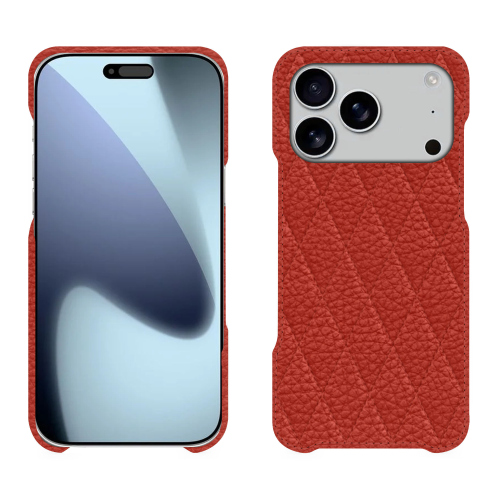 Capa traseira Premium para iPhone 17 Pro Max | Proteção personalizada em pele - NorevePapaye - Couture ( Pantone #b54317 ) 