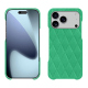 Coque cuir Apple iPhone 17 Pro Max - Menthe vintage - Couture ( Pantone #37b375 ) 