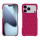 Apple iPhone 17 Pro Max leather cover - Rose fluo - Couture ( Pantone #ff16b4 ) 